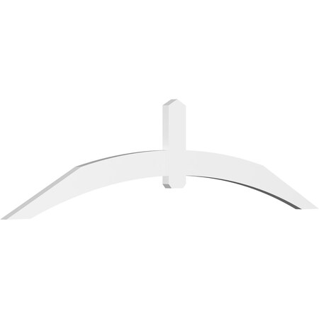Ekena Millwork Archdale Architectural Grade PVC Gable Bracket, 108"W x 27"H x 2"D x 6"F, 6/12 Pitch GBP108X27X0206ARC00